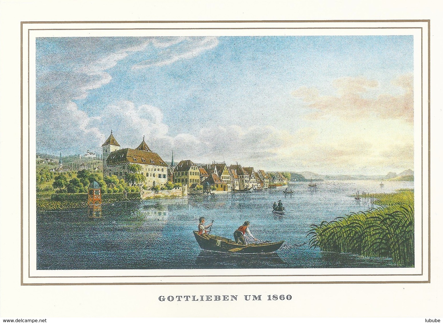 Gottlieben - Illustration Um 1860            Ca. 1980 - Gottlieben