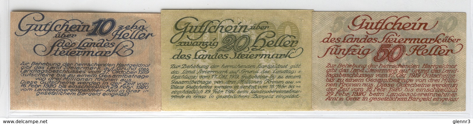 AUSTRIA NOTGELD 1014 Steiermark Lot 2 - Austria