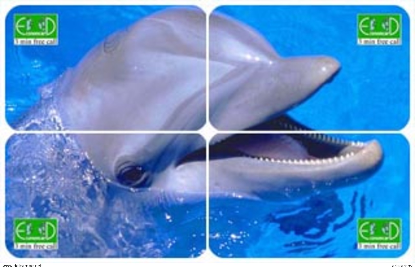 DOLPHIN 3 PUZZLE OF 12 PHONE CARDS - Dauphins
