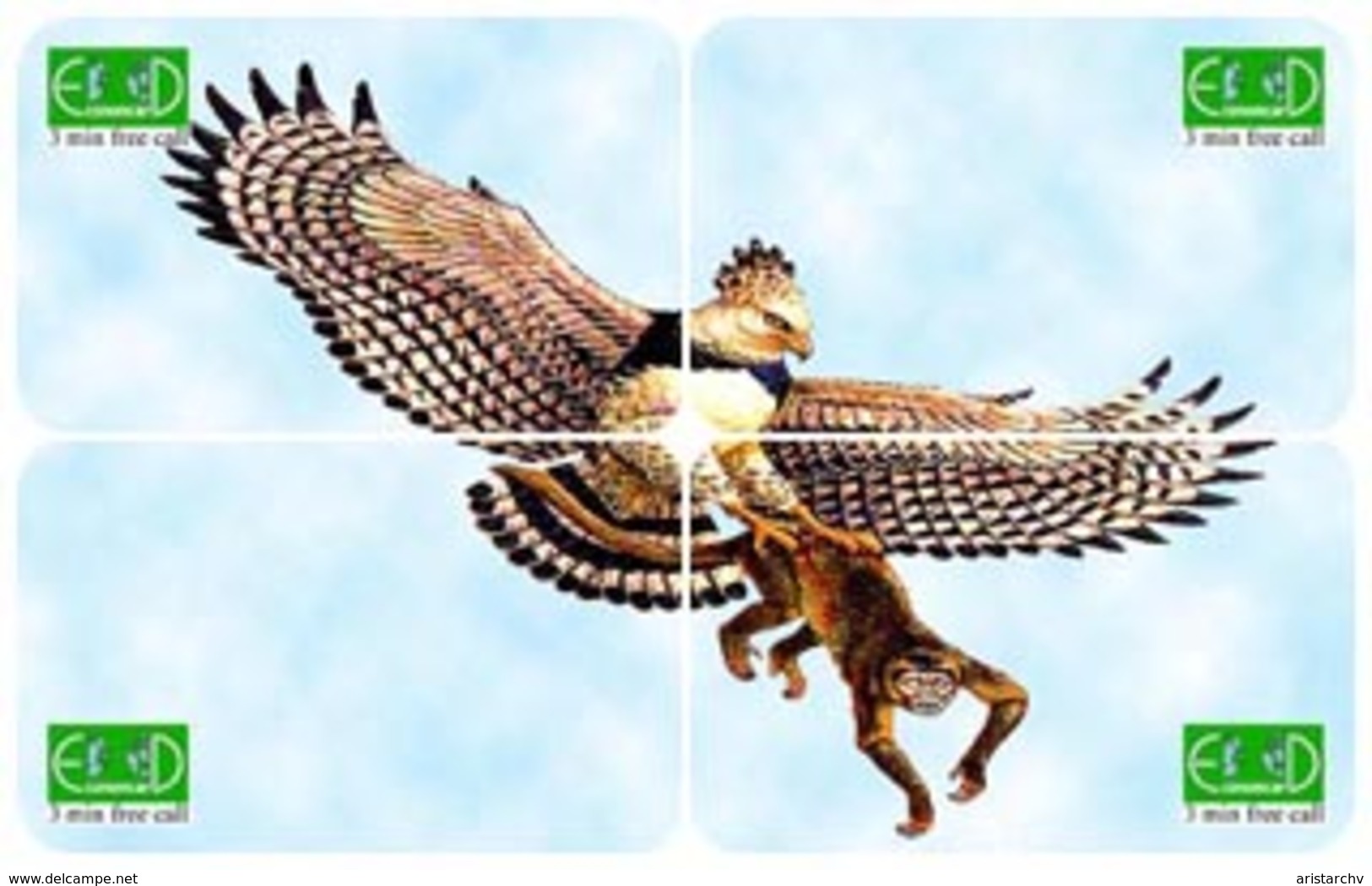 BIRD HAWK 2 PUZZLE OF 8 PHONE CARDS - Arenden & Roofvogels