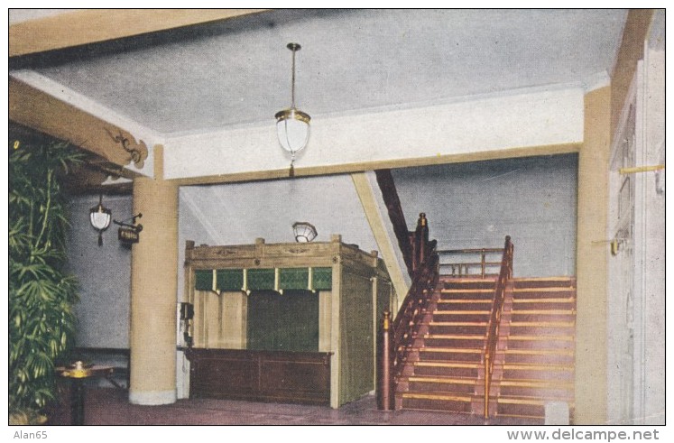 Tokyo Japan, Imperial Theater Interior View, Stairway, C1910s/20s Vintage Postcard - Tokio