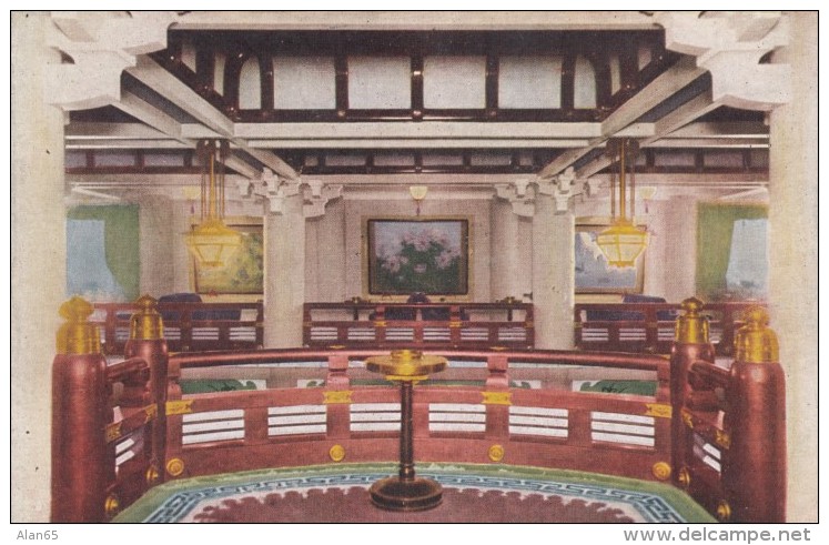 Tokyo Japan, Imperial Theater Interior View, Lounge(?), C1910s/20s Vintage Postcard - Tokyo