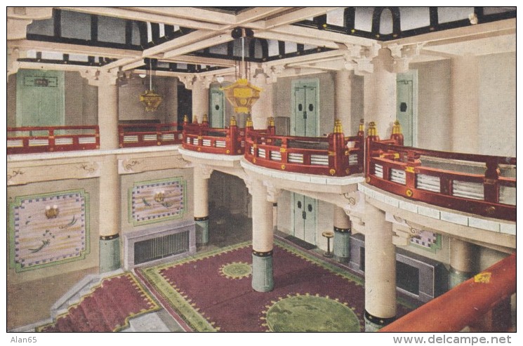 Tokyo Japan, Imperial Theater Interior View, Portion Of Entrance Foyer(?), C1910s/20s Vintage Postcard - Tokyo