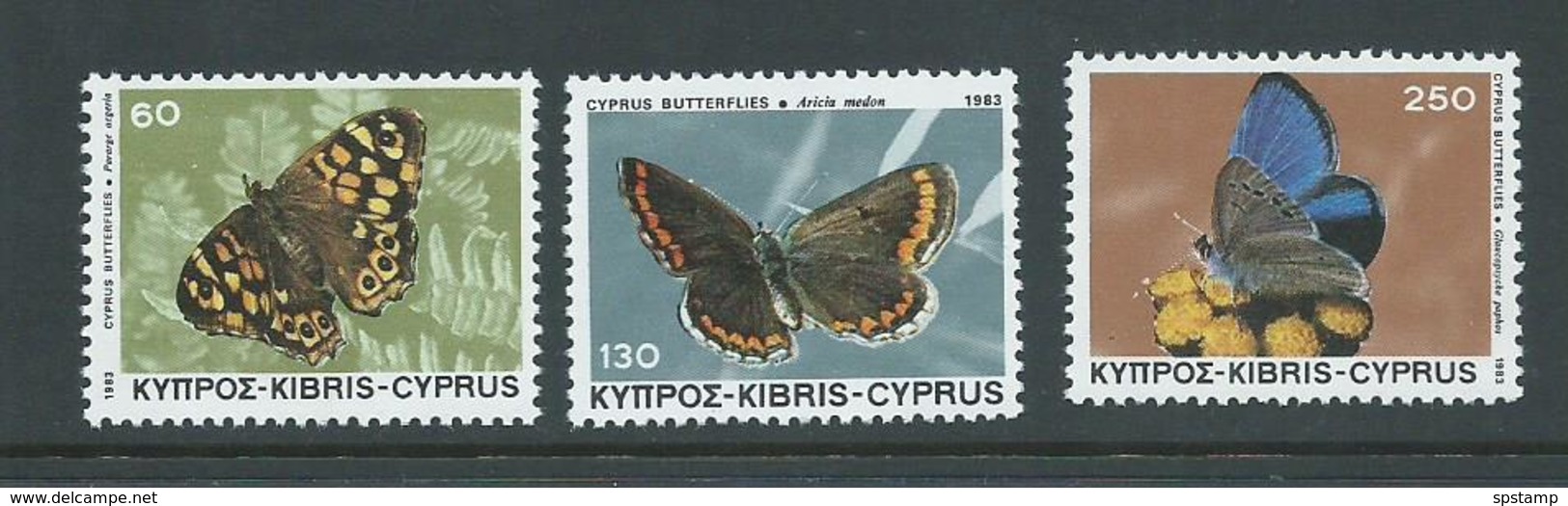 Cyprus 1983 Butterfly Set 3 MNH - Ungebraucht