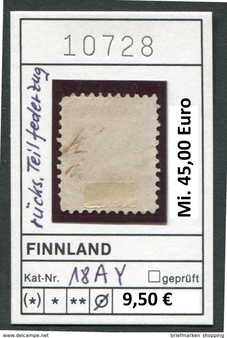 Finnland - Finland - Suomi - Finlande - Michel 18 Ay - Oo Oblit. Used Gebruikt - Gebraucht