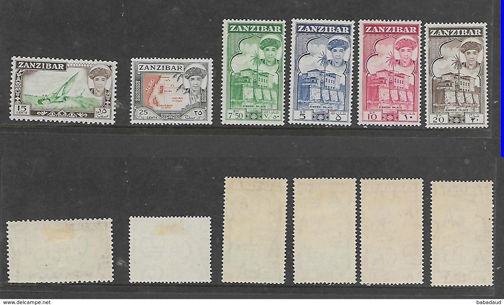 Zanzibar, 1961, 5/=, 7/50, 10/=, 20/= MH* - Zanzibar (...-1963)