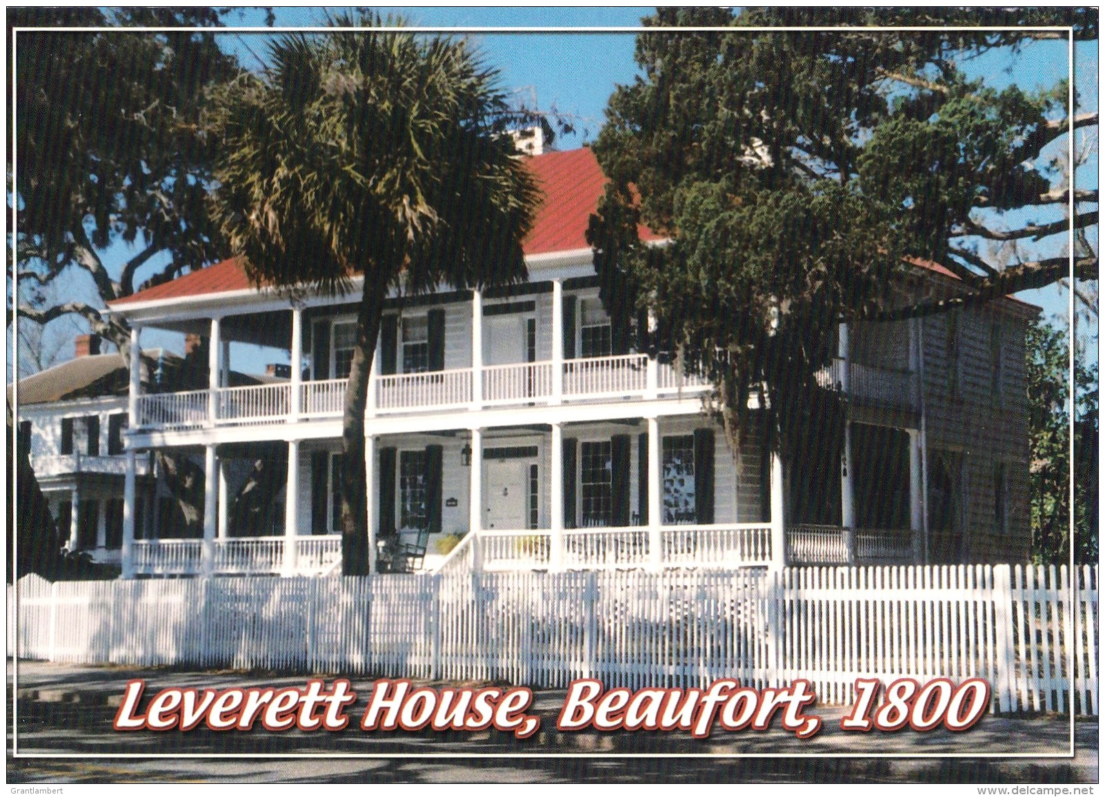 Leverett House, Beaufort, C 1800, South Carolina, USA Unused - Beaufort