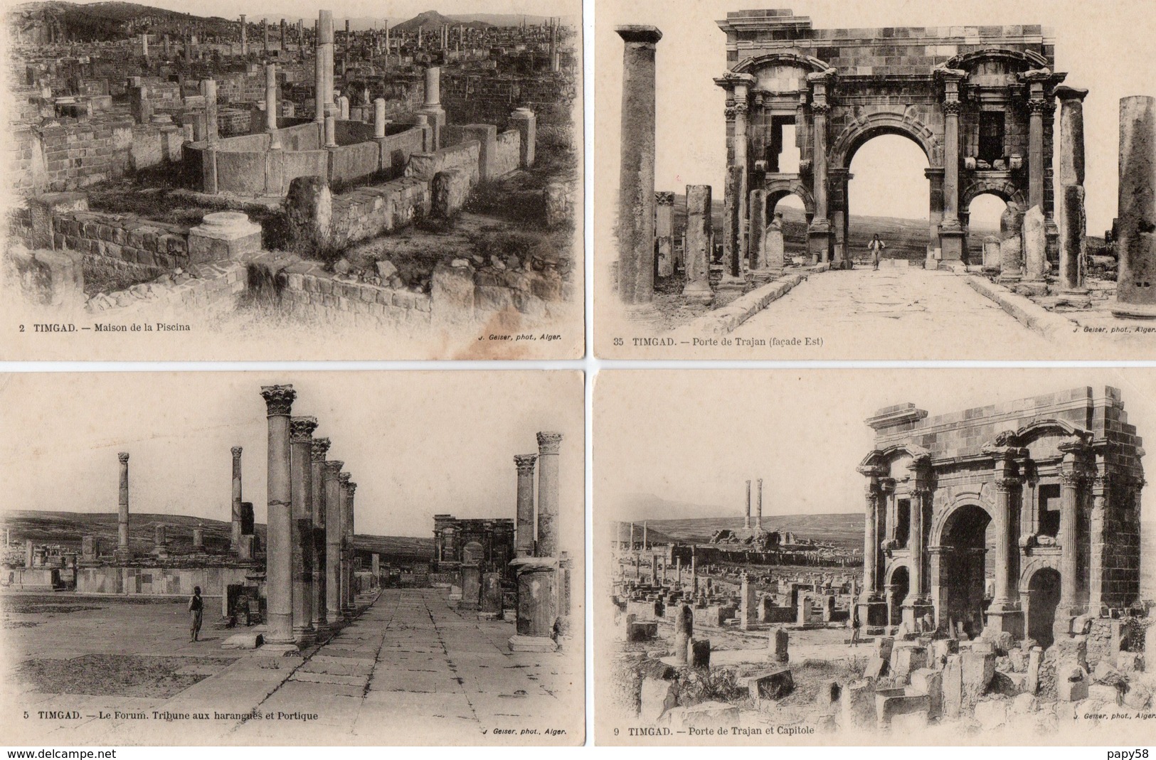 Algérie > Villes > Autres Villes Timgad Ruines Lot De 12 Cartes - Altri & Non Classificati