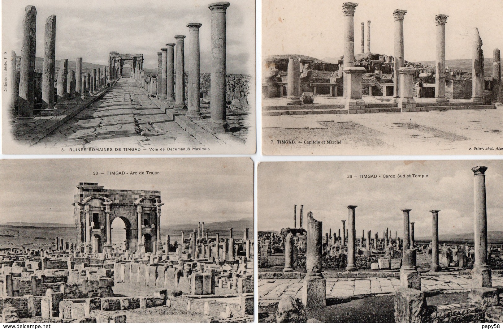 Algérie > Villes > Autres Villes Timgad Ruines Lot De 12 Cartes - Altri & Non Classificati