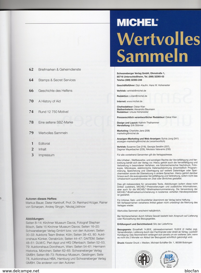 Magazine #6 plus 7/2017 Wertvolles Sammeln MICHEL new 30€ luxus information into the world special magacine Germany