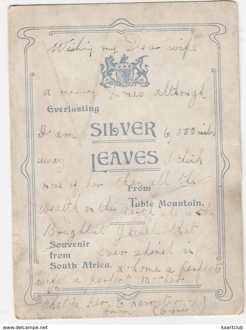 Government House, Cape Town - 'Everlasting Silver Leaves From Table Mountain'  -  (South Africa) - Zuid-Afrika