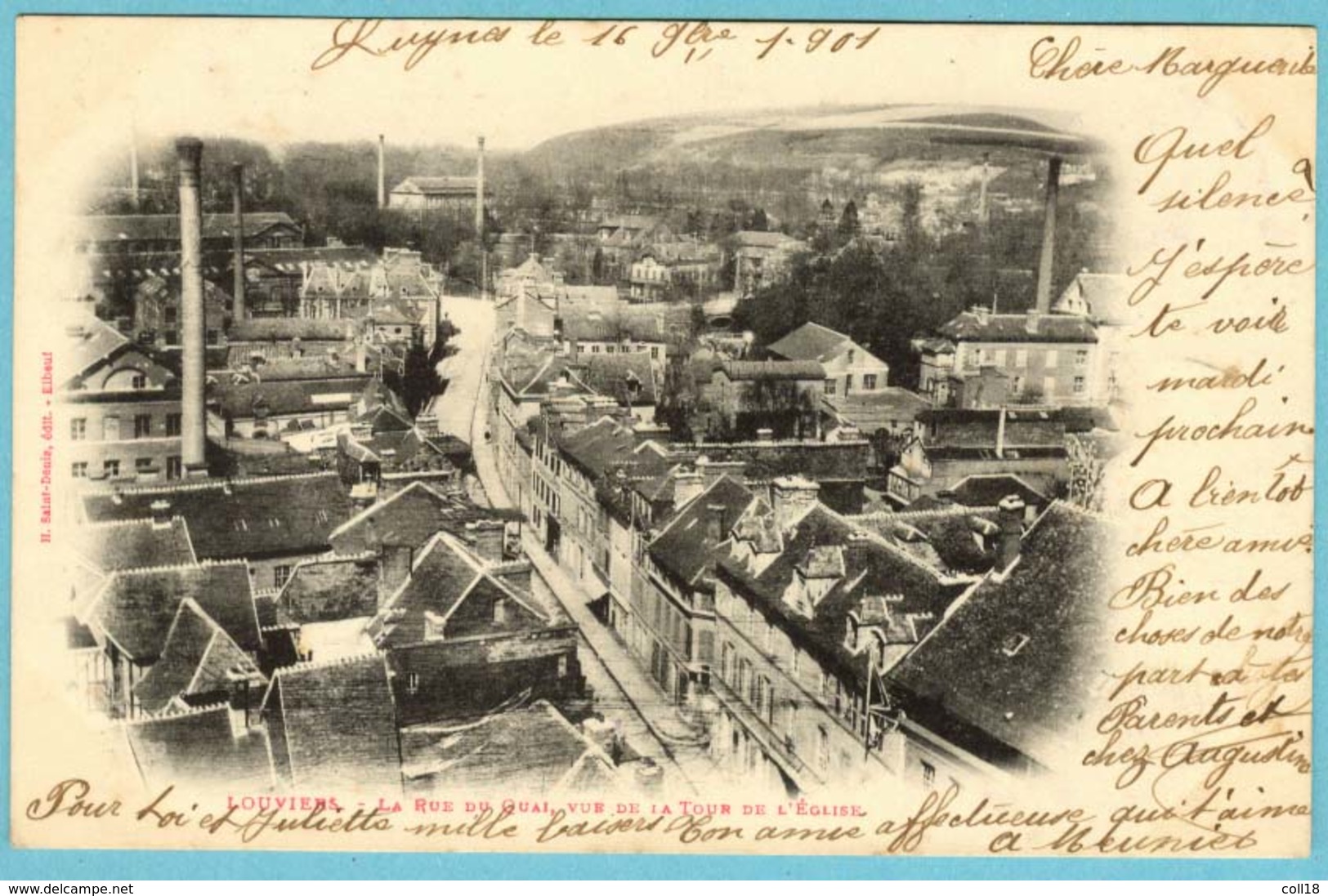 CPA  27 LOUVIERS Rue Du Quai 1901 - Louviers