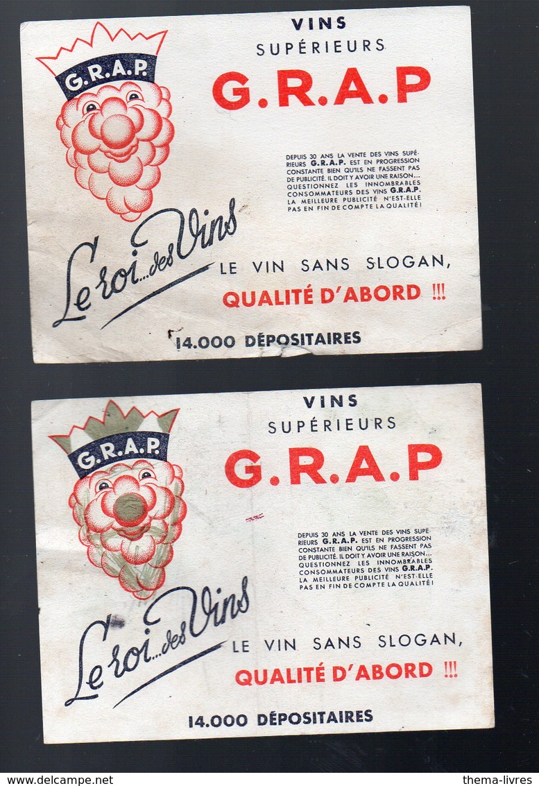 Lot De 2 Buvards GRAP Usagés (PPP8752) - G