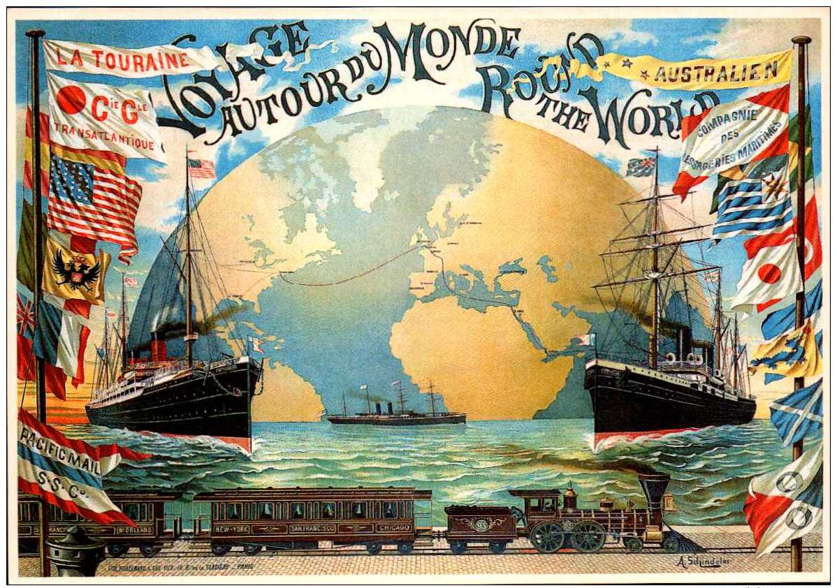 Publicité  - Voyage Autour Du Monde - Cie Générale Transatlantique - Repro - SC73-5 - Publicité