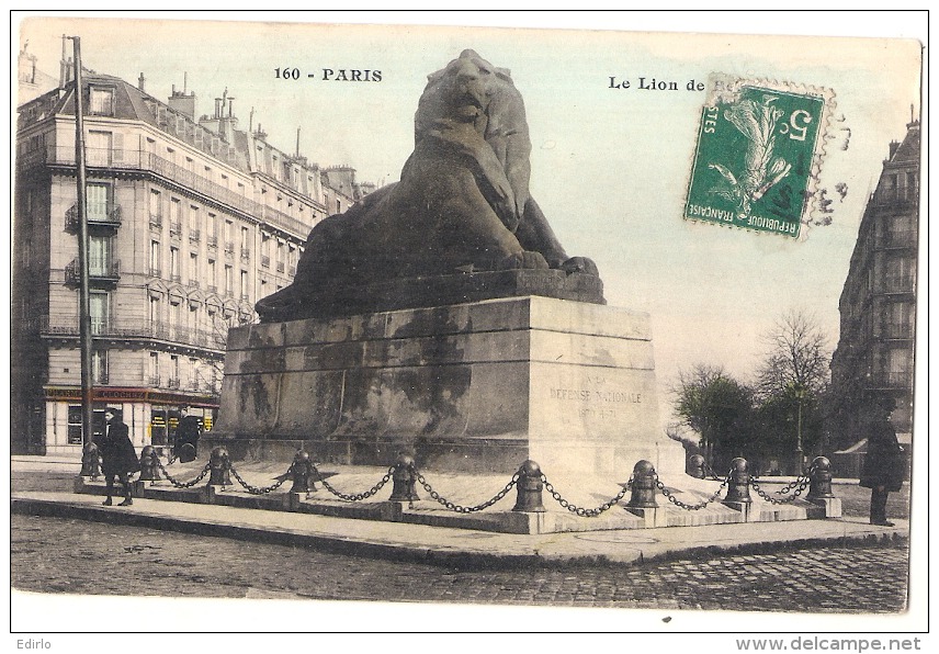 ***  75  ***  PARIS  Lion De Belfort Colorisé TTB - Autres Monuments, édifices