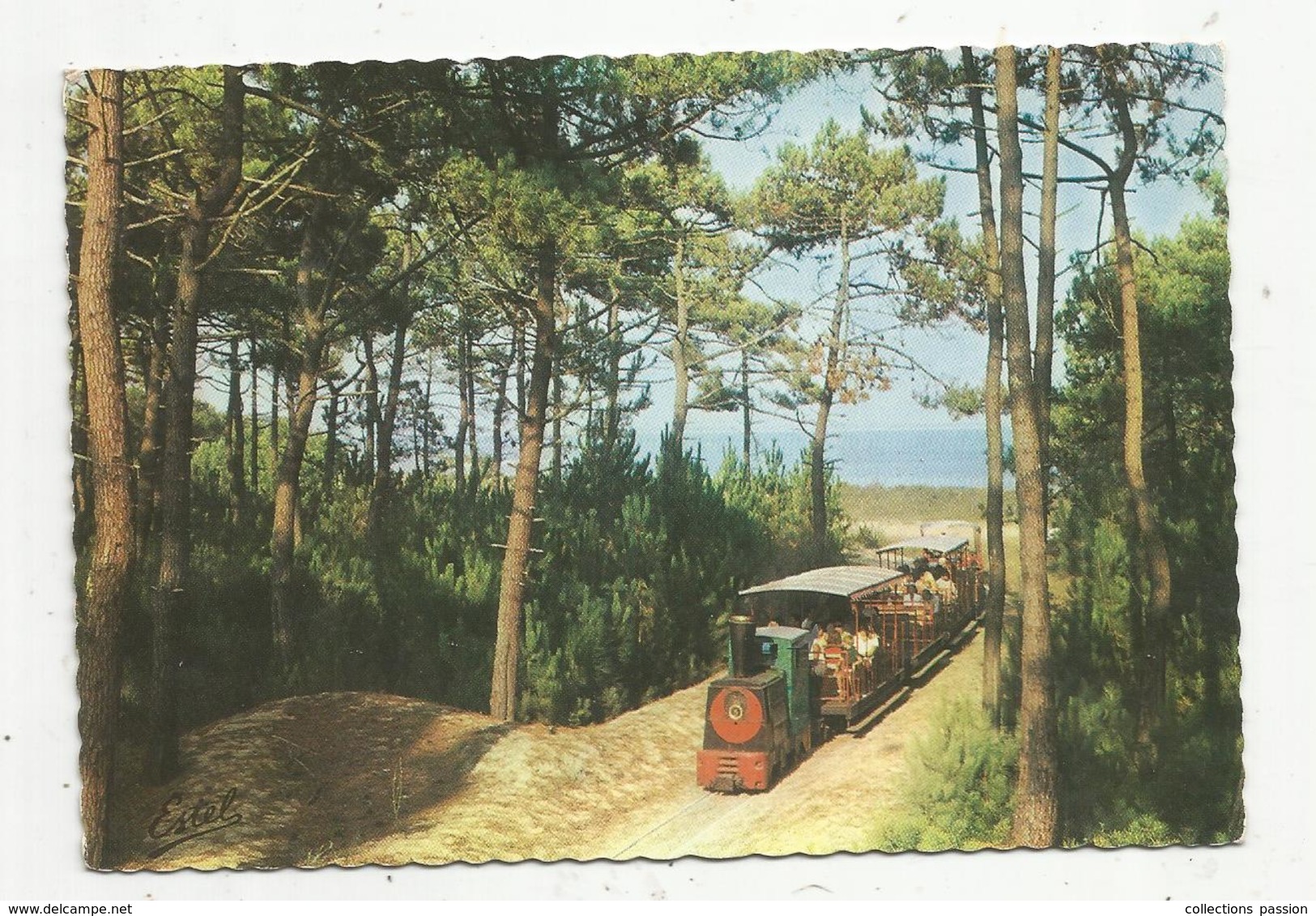 Cp, 17 , ILE D'OLERON , Le Petit Train De Saint Trojan,chemin De Fer ,voyagée 1969, Ed. Estel - Ile D'Oléron