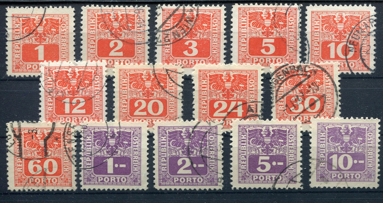 Österreich Portomarken  1945   Mi. 175-188  O/used   Siehe  Scan - Postage Due