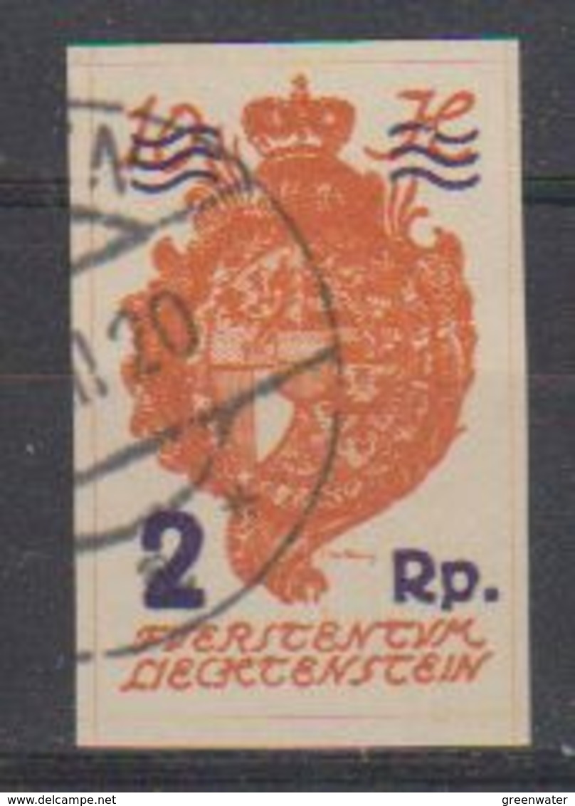Liechtenstein 1921 Definitives Ovptd FETT Used (38768) - Oblitérés