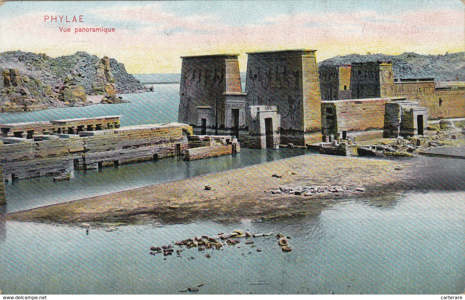 Afrique,1934,ancienne Ile D'égypte PHYLAE,submergée Par Les Eaux Du Lac Barrage D'assouan En 1970,ruine Temple,rare - Other & Unclassified