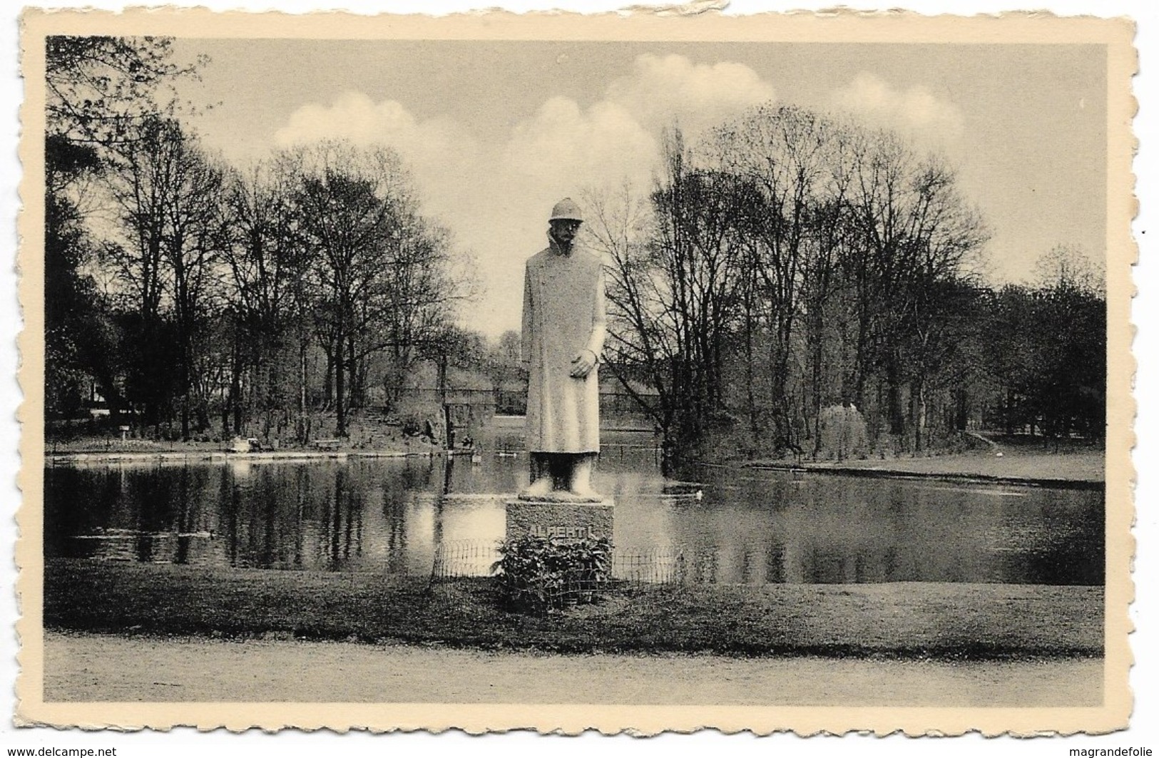 CPA PK  VILVOORDE  STADSPARK MET MONUMENT KONING ALBERT - Andere & Zonder Classificatie