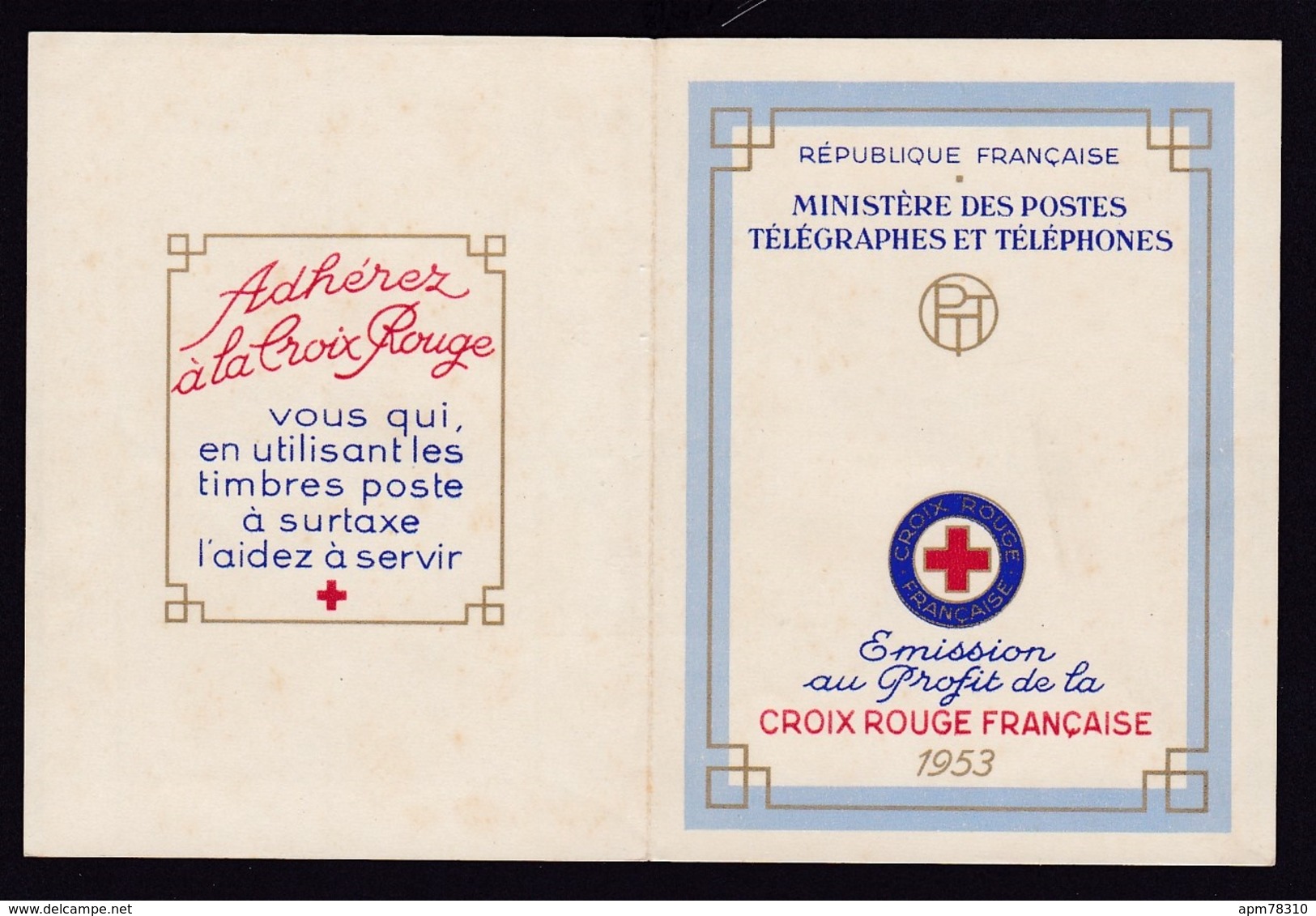 FRANCE 1953 ** Traces De Rouille Carnet Croix-rouge 1953 - Vigee-Lebrun - Retour Du Bapteme - Red Cross