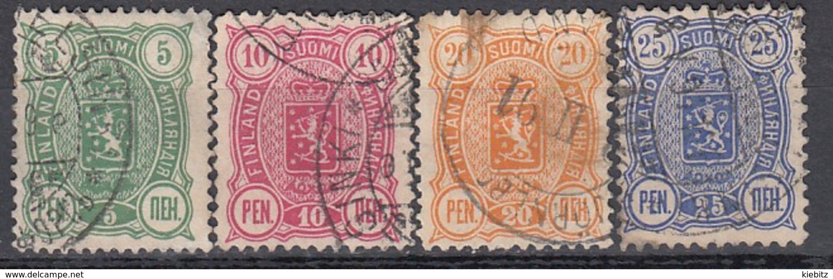 FINNLAND 1889  MiNr: 28-31  Used - Usados