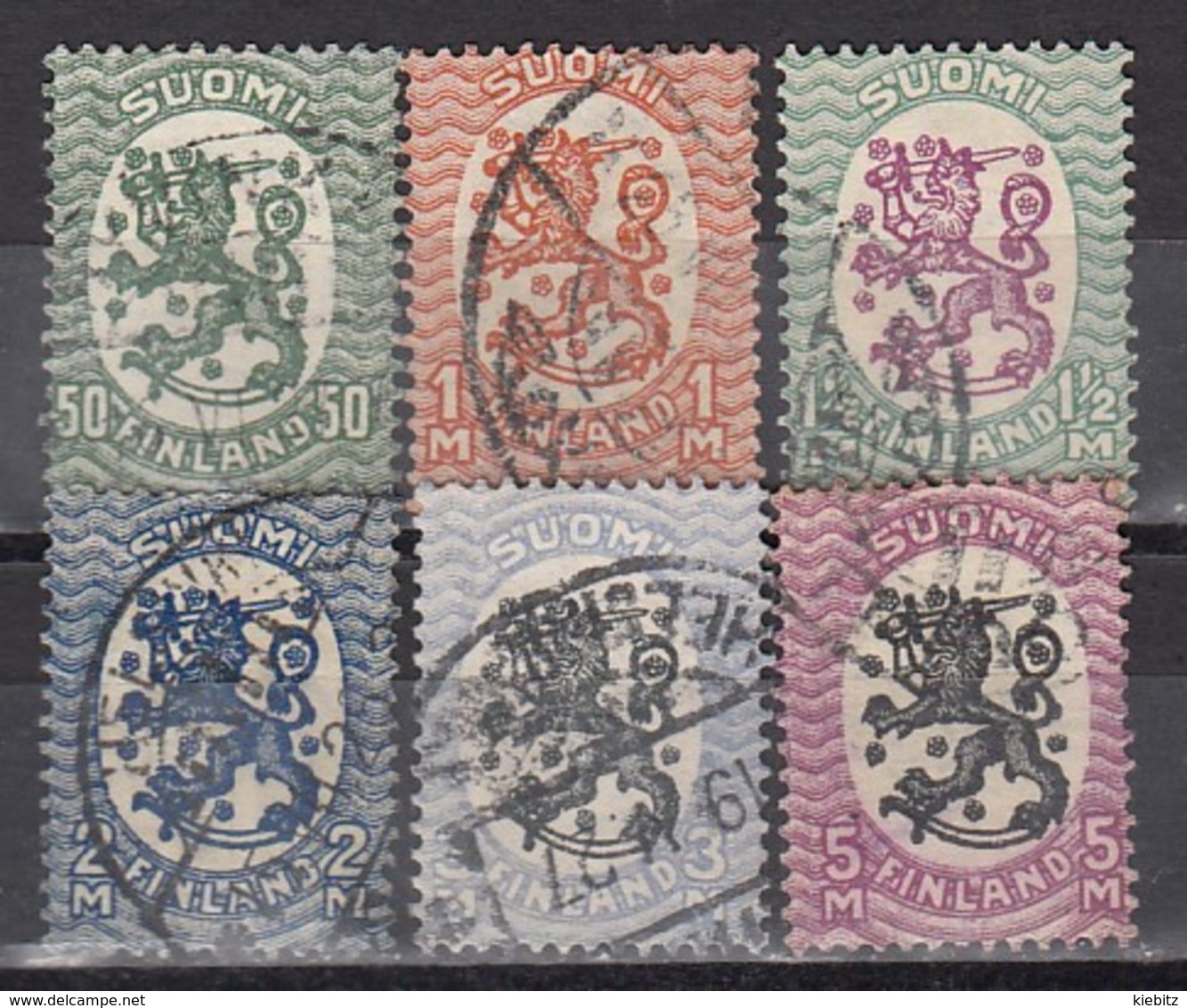 FINNLAND 1925  MiNr: 112 - 125 Lot 6x  Used - Gebraucht