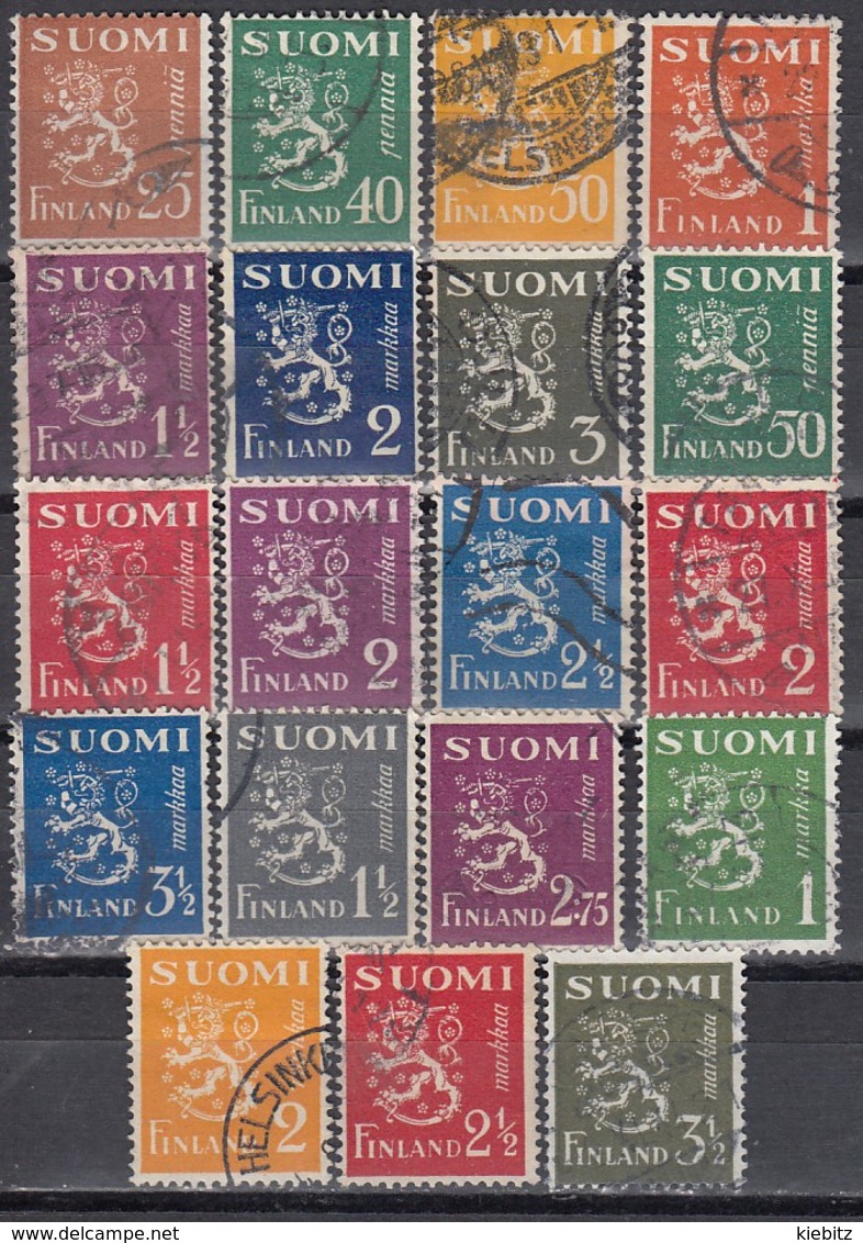 FINNLAND 1930  MiNr: 143-266  Lot 19x  Used - Gebraucht