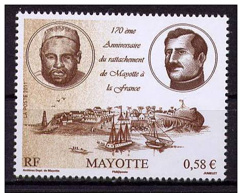 MAYOTTE - 170° ANNIVERSAIRE DU RATTACHEMENT DE MAYOTTE A LA FRANCE-   - 1 V      NEUF**  - 2011 - Sonstige & Ohne Zuordnung