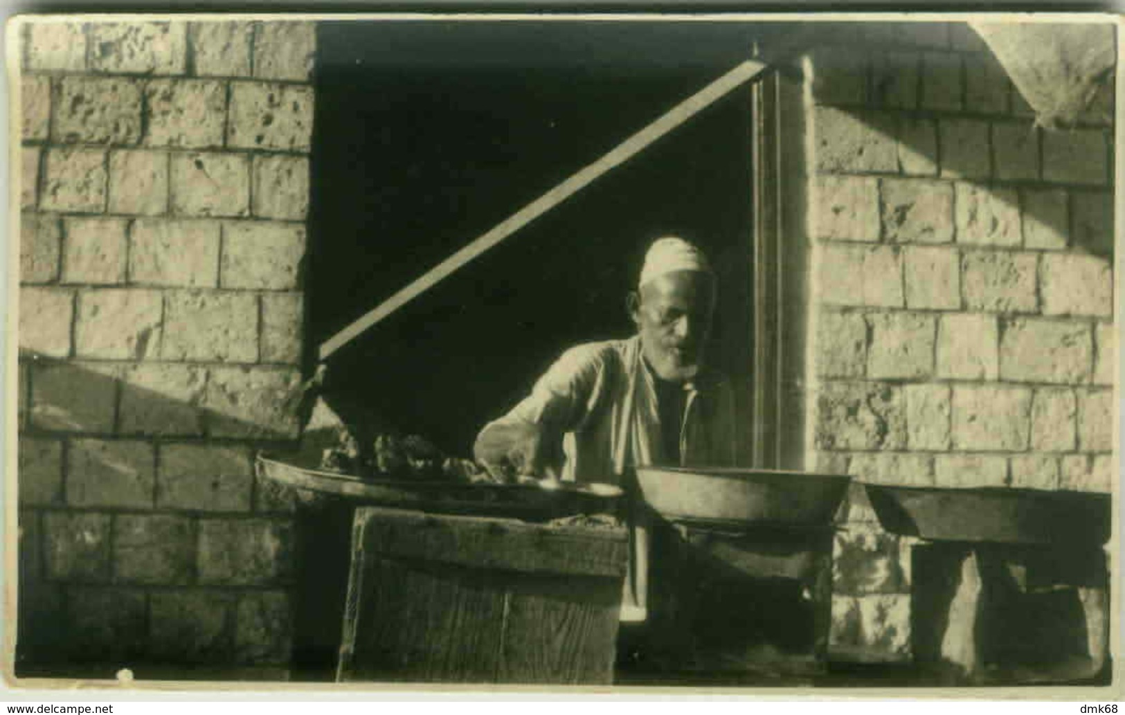 ETHNIC BLACK AFRICA SCENES - SOMALIA - STREET FOOD - RPPC 1920s (3097) - Somalia