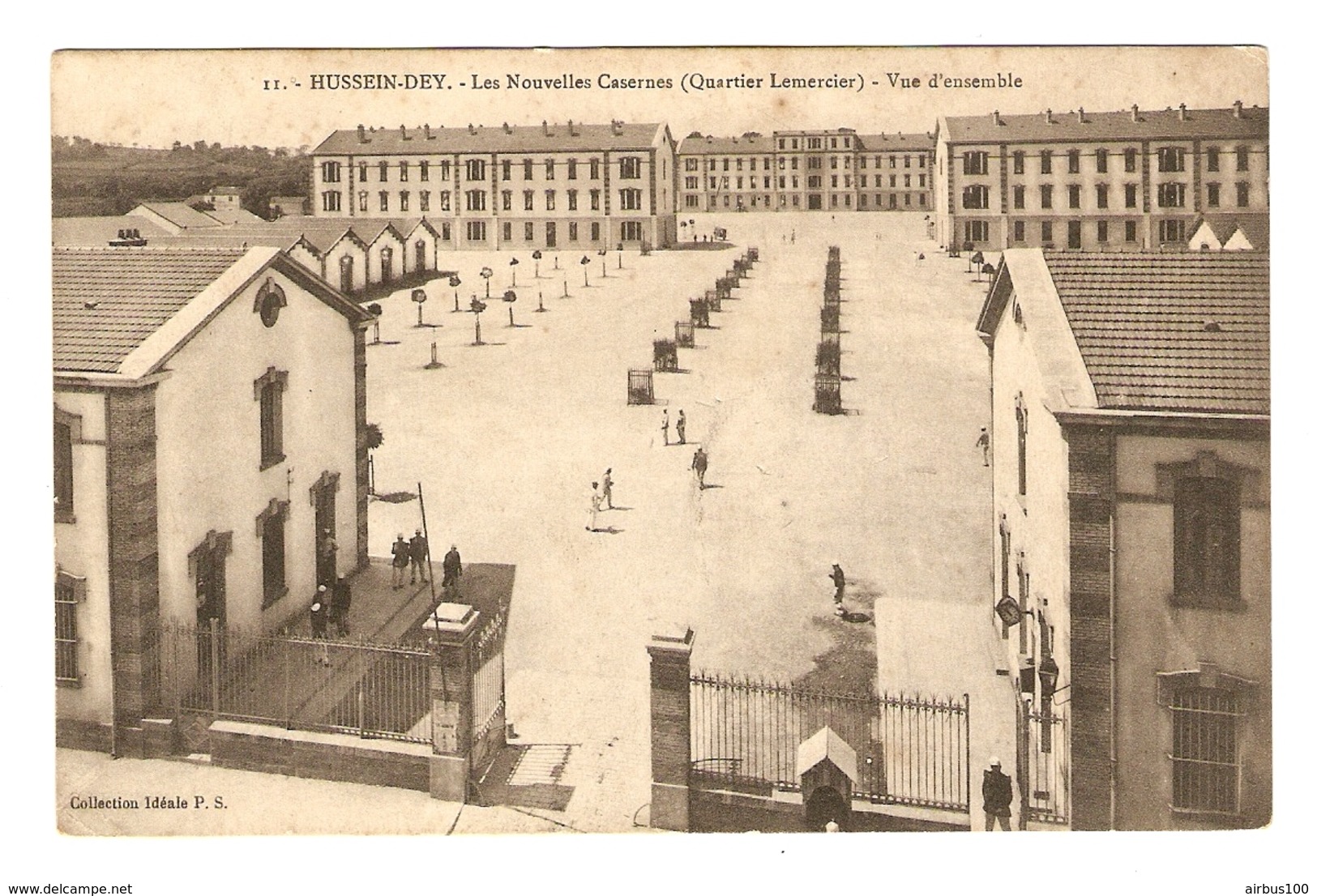 CPA ALGÉRIE HUSSEIN DEY 15 FÉVRIER 1915 LES NOUVELLES CASERNES QUARTIER LEMERCIER - COLLECTION IDÉALE PS - Alger