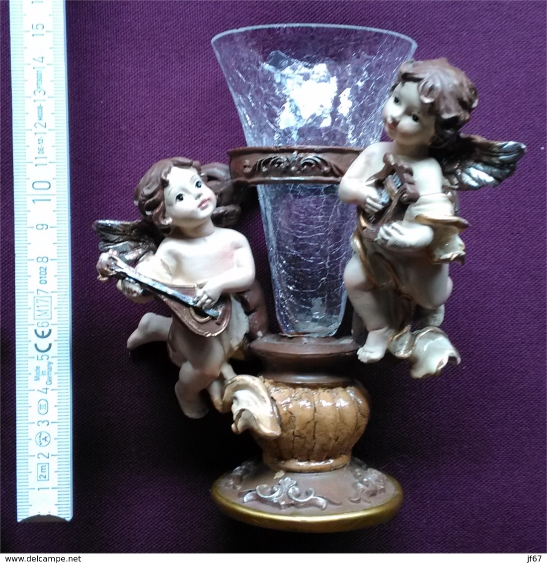 Anges / Angelots / Cherubins Musiciens Avec Mini Porte-vase - Other & Unclassified