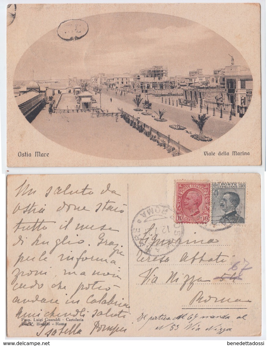 Ostia Mare - Viale Della Marina, 1927 - Altri & Non Classificati