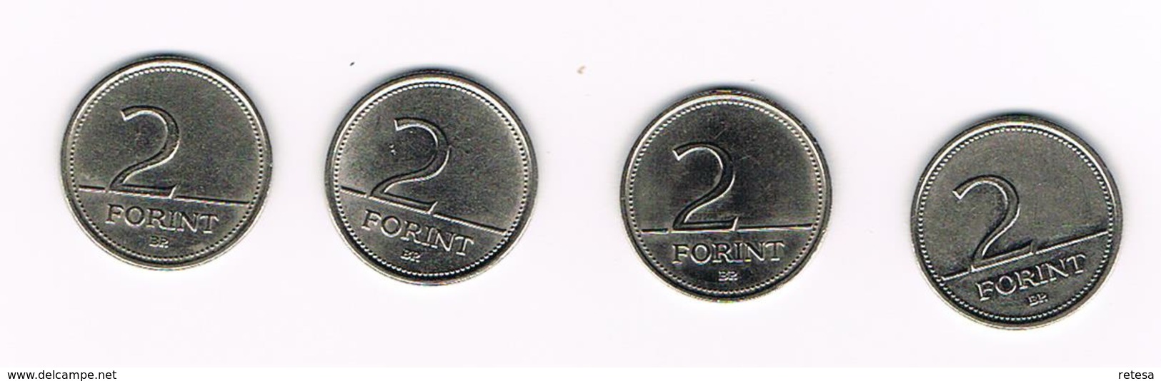 HONGARIJE  4 X 2 FORINT  1992/93/94/96 - Hongrie