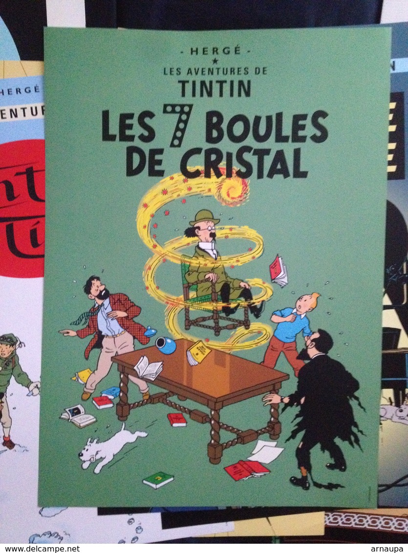 Sérigraphie Poster Couverture Album Tintin Hergé - Sérigraphies & Lithographies