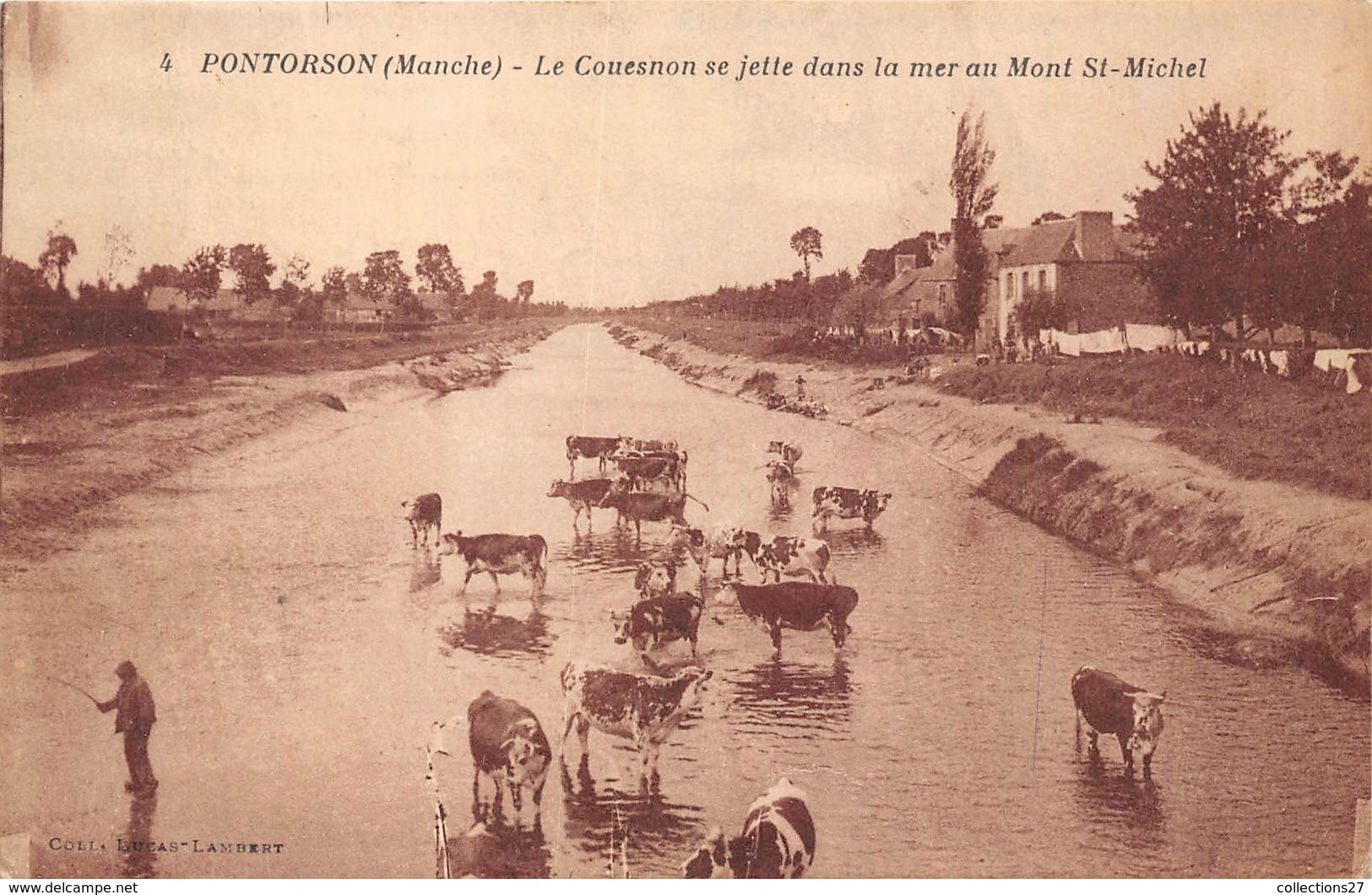 50-PONTORSON- LE COUESNON SE JETTE DANS LA MER AU MONT ST-MICHEL - Pontorson