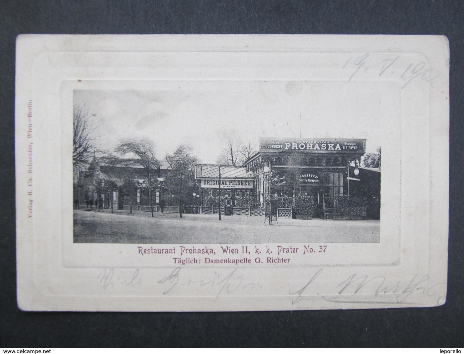 AK WIEN II. PRATER Restaurant Prohaska Ca.1900 //  D*31708 - Prater