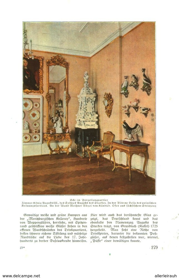 Jagdschloß Moritzburg (von Heinrich Zerkalen) /Artikel, Entnommen Aus Zeitschrift /1935 - Paketten