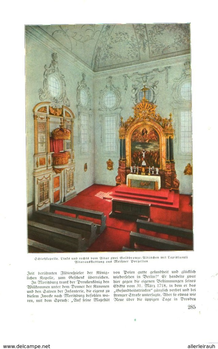 Jagdschloß Moritzburg (von Heinrich Zerkalen) /Artikel, entnommen aus Zeitschrift /1935