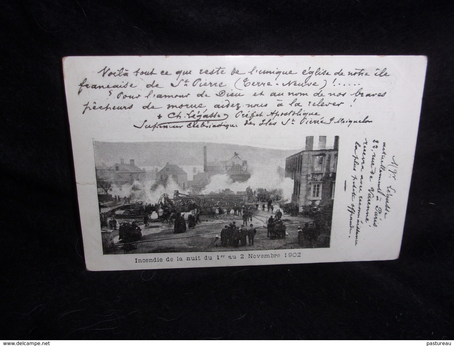 Saint - Pierre Et Miquelon. Incendie De  La Nuit Du 1er  Au 2 Novembre 1902.Voir 2 Scans . - Saint-Pierre-et-Miquelon