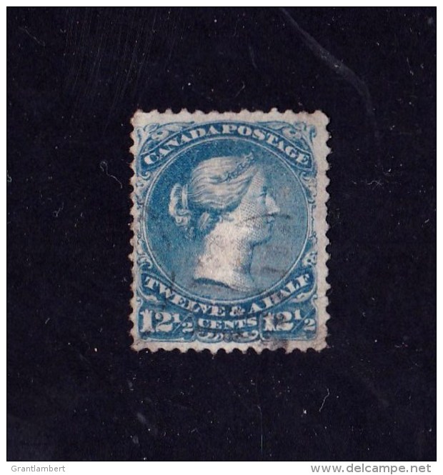 Canada 1868 Queen Victoria 121/2c Blue Used  SG 60 - Used Stamps