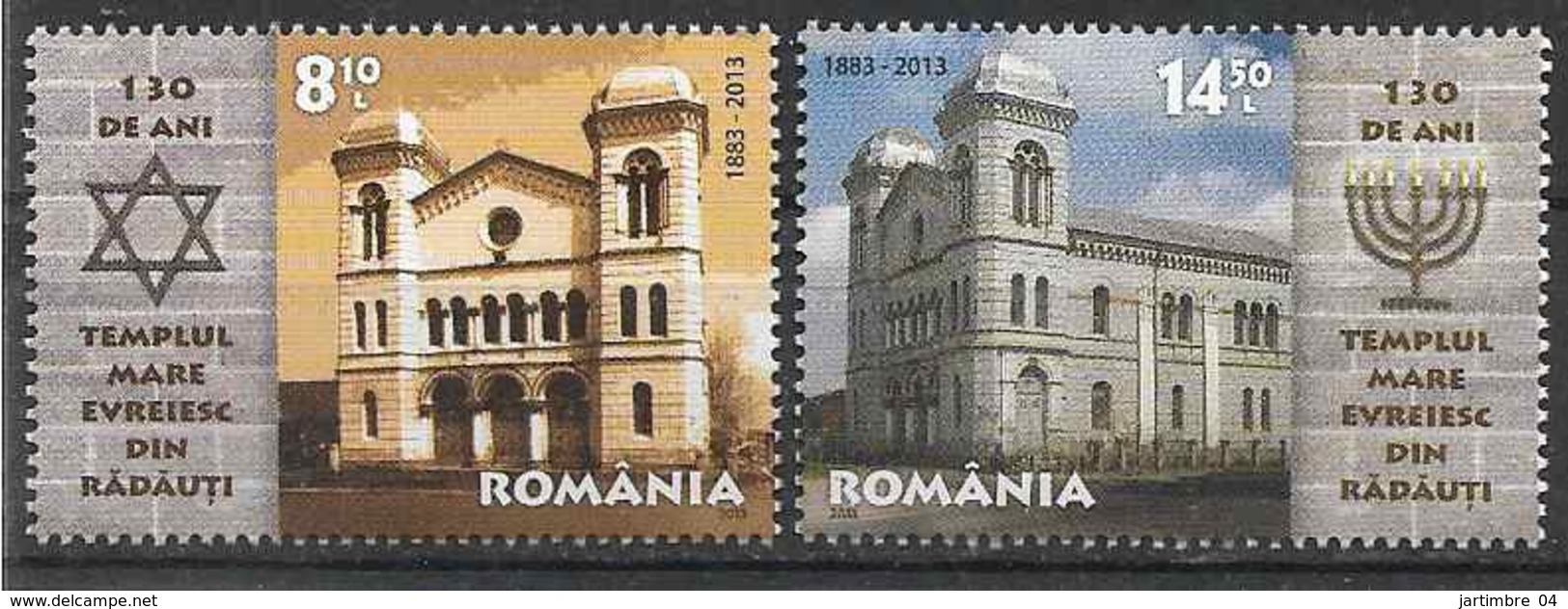 2013 ROUMANIE 5656-57** Synagogues - Unused Stamps