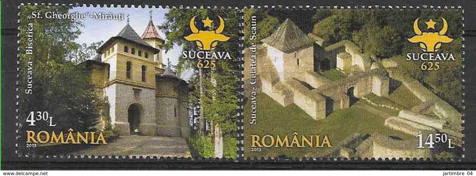 2013 ROUMANIE 5687-88** Ville Sucéava - Unused Stamps