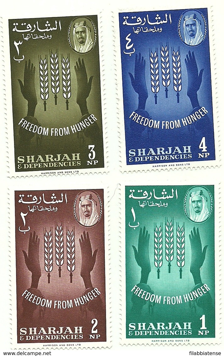 1963 - Sharjah 27/30 Campagna Contro La Fame, - Alimentazione