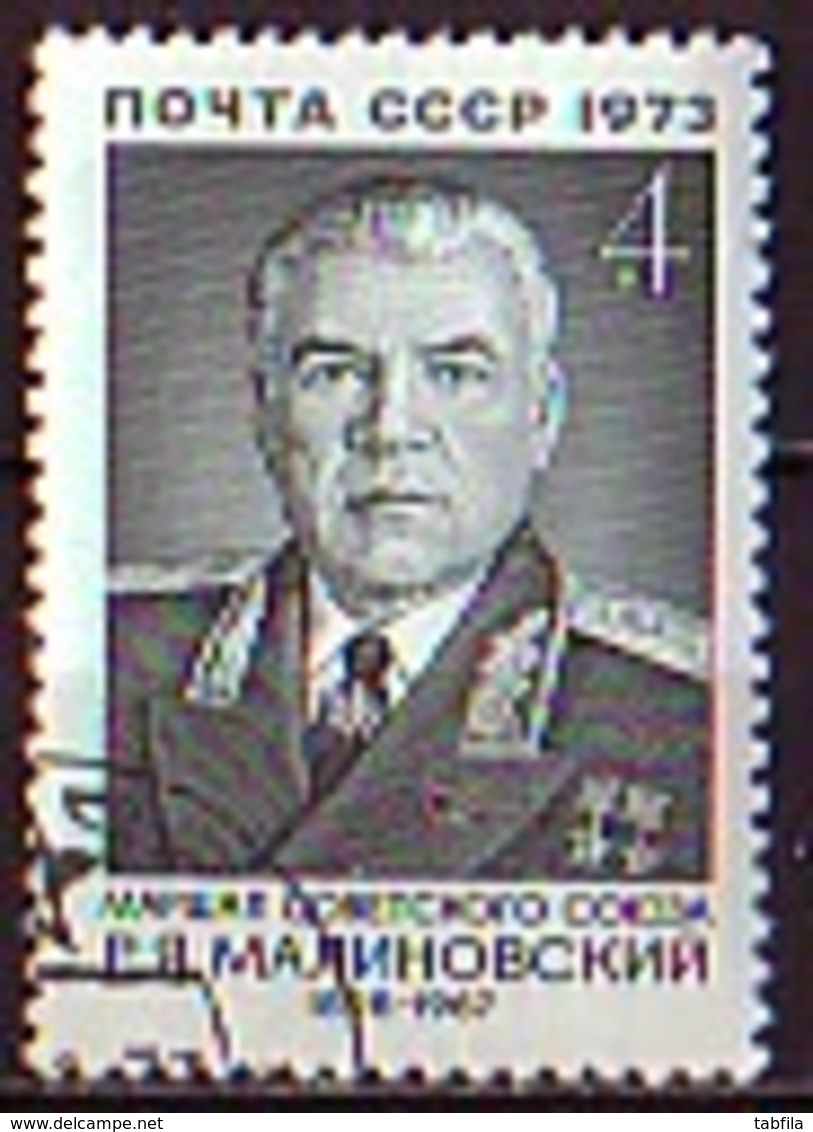 RUSSIA - UdSSR - 1973 - 75ans. De La Naissance De Marschal Malinovski - 4 Kop.  Obl. - Usati