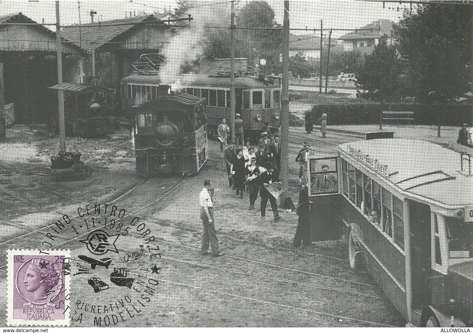 668 "TRANVIA TORINO-ORBASSANO-GIAVENO-STAZIONE DI ORBASSANO 1936. CART. NON SPED. - Trasporti