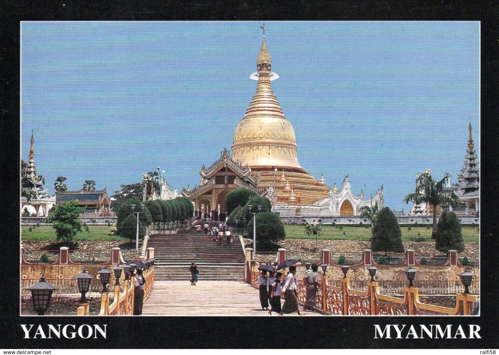 1 AK Myanmar * Die Maha Wizeya Pagode In Yangon - Die Ehemalige Hauptstadt Von Myanmar * - Myanmar (Burma)