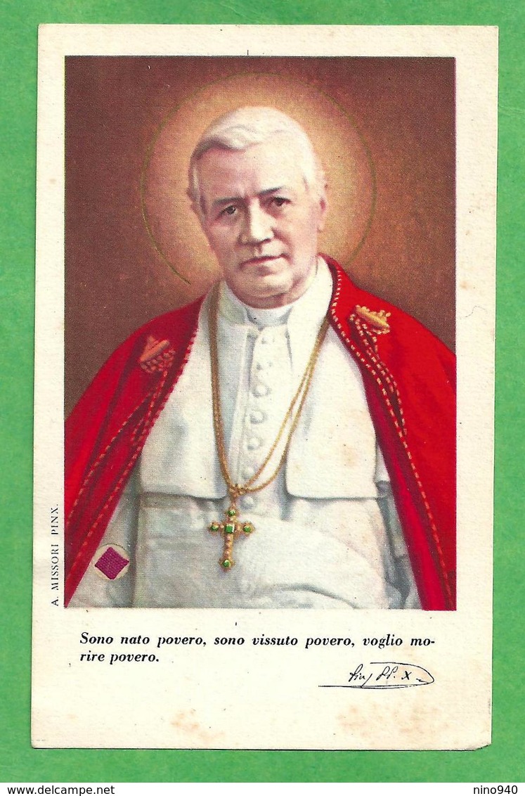 S. PIO X - CON RELIQUIA  - Mm. 70 X 110 - E - PR - Religione & Esoterismo