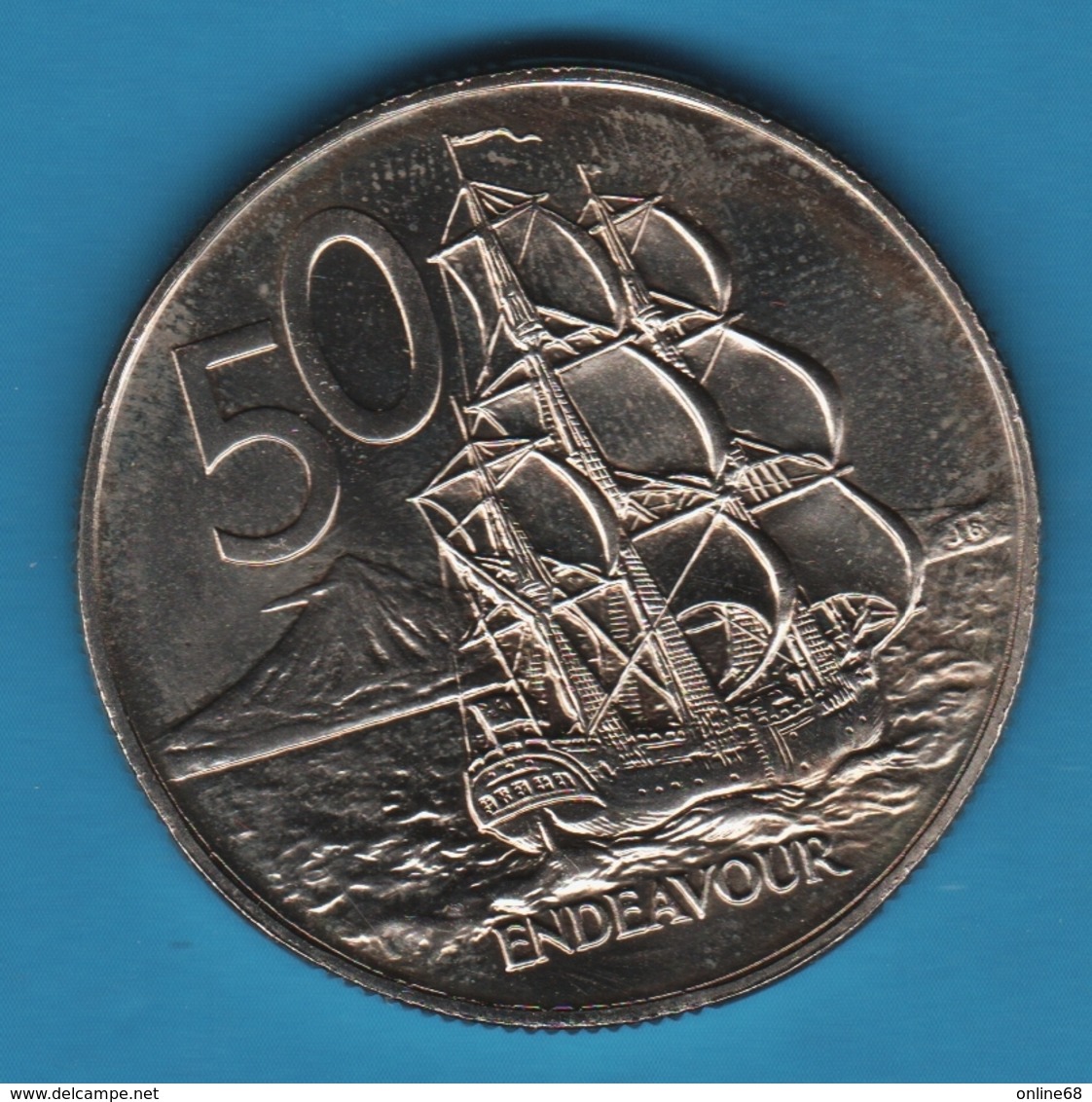 NEW ZEALAND 50 CENTS 1978  KM# 37 HMS Endeavour BATEAU - Neuseeland