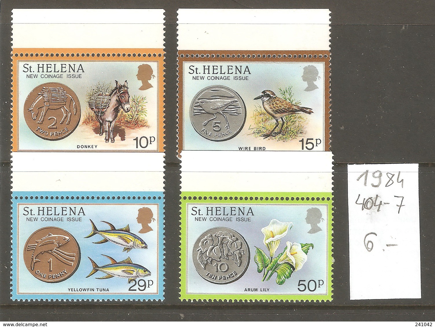 Sainte Helene, Année 1984, Faune, Flore Et Pièces De Monnaie - Sainte-Hélène